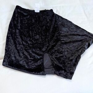 black velvet maxi skirt  90s black crushed velvet skirt